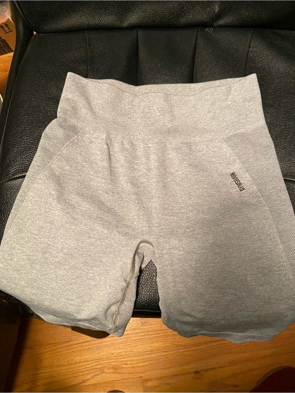 Gymshark Light Gray Seamless High-Waist Women's Athletic Shorts